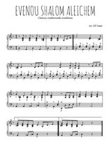 Téléchargez l'arrangement pour piano de la partition de Traditionnel-Evenou-shalom-aleichem en PDF